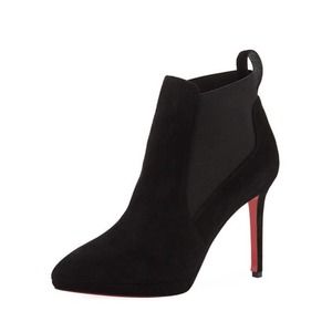 Christian Louboutin Crochinetta Suede Booties